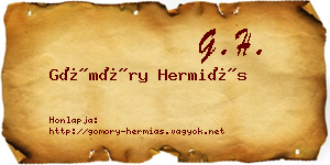 Gömöry Hermiás névjegykártya